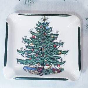 Cuthbertson Original Christmas Tree Ash Tray Trinket Plate Dish Vintage